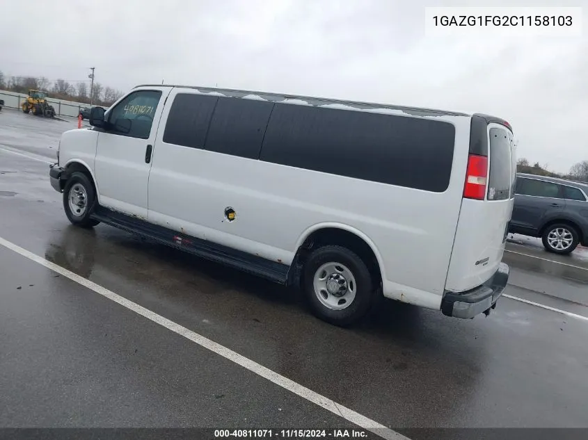 2012 Chevrolet Express 3500 Lt VIN: 1GAZG1FG2C1158103 Lot: 40811071