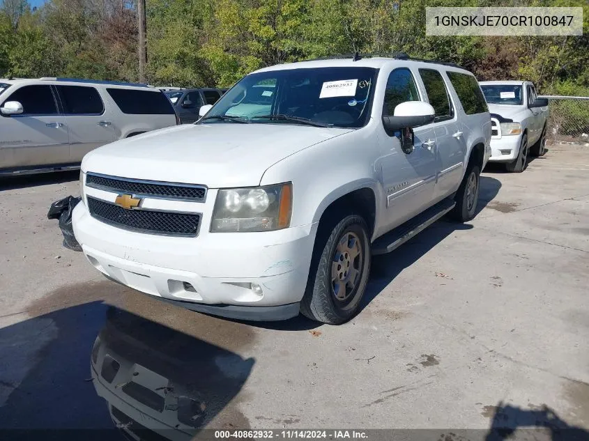 1GNSKJE70CR100847 2012 Chevrolet Suburban 1500 Lt