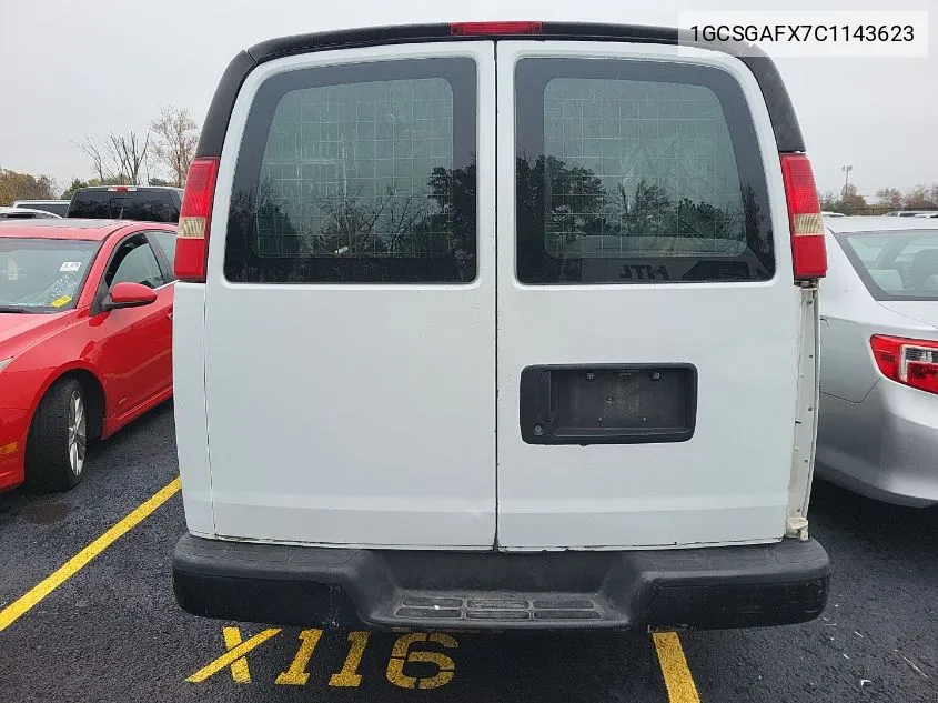 2012 Chevrolet Express G1500 VIN: 1GCSGAFX7C1143623 Lot: 40877941