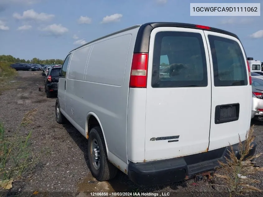 2013 Chevrolet Express G2500 VIN: 1GCWGFCA9D1111062 Lot: 12106850