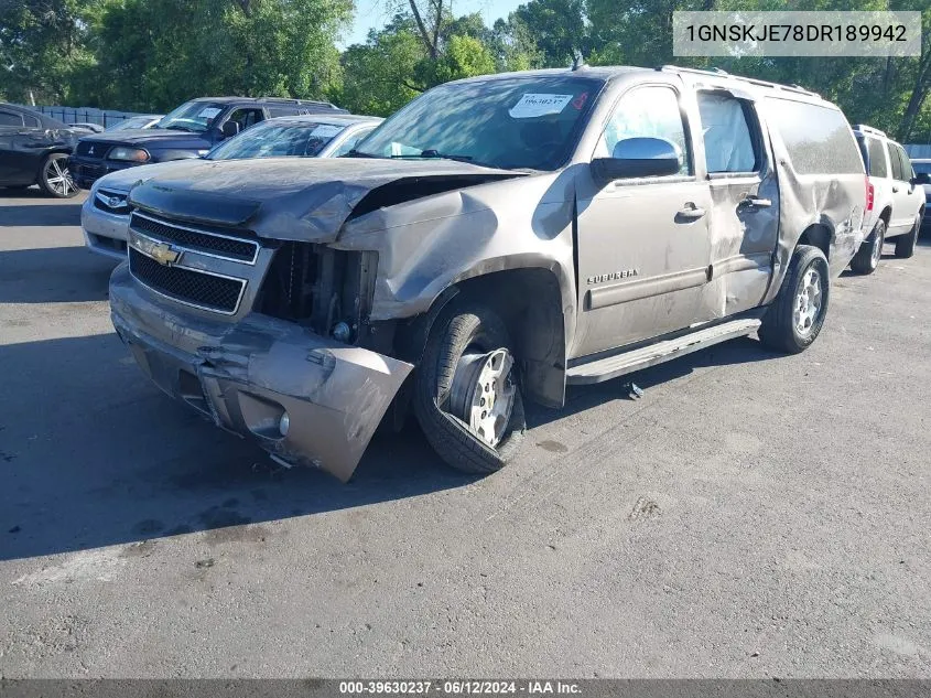 2013 Chevrolet Suburban 1500 Lt VIN: 1GNSKJE78DR189942 Lot: 39630237