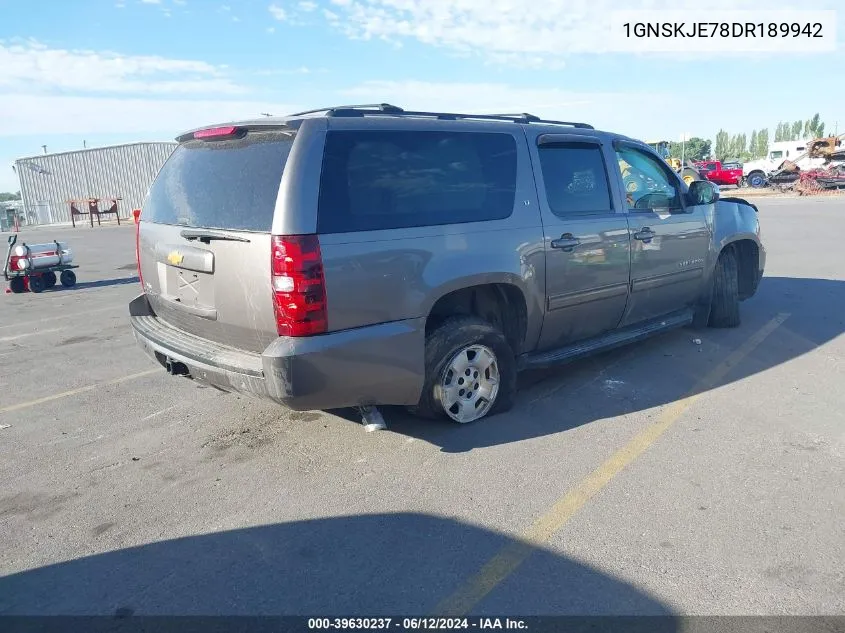 2013 Chevrolet Suburban 1500 Lt VIN: 1GNSKJE78DR189942 Lot: 39630237