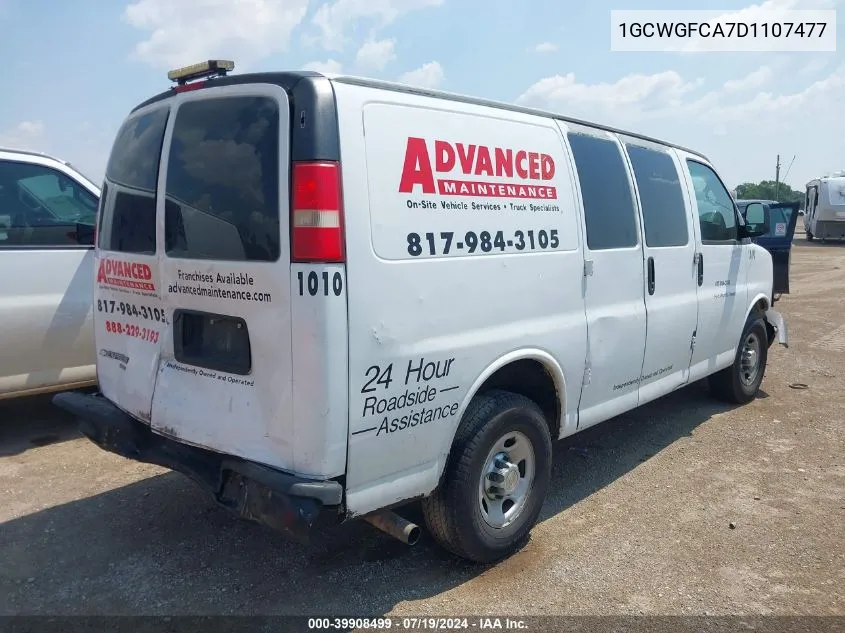 1GCWGFCA7D1107477 2013 Chevrolet Express 2500 Work Van