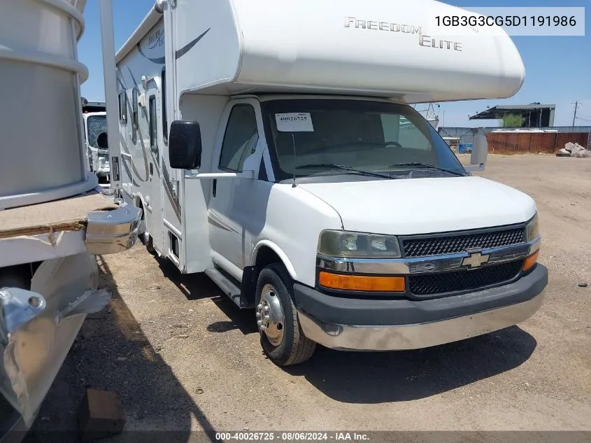 2013 Chevrolet Express Cutaway 3500 VIN: 1GB3G3CG5D1191986 Lot: 40026725