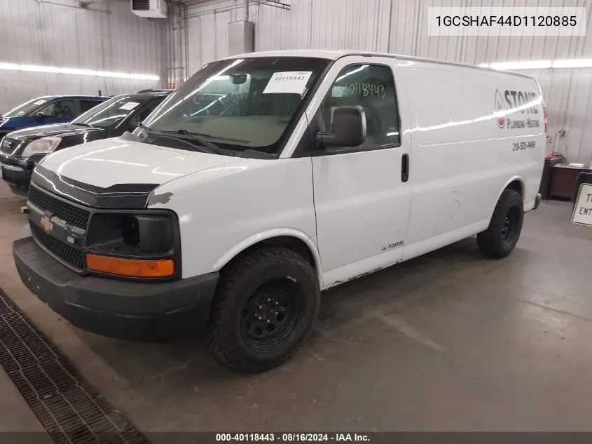 2013 Chevrolet Express 1500 Work Van VIN: 1GCSHAF44D1120885 Lot: 40118443