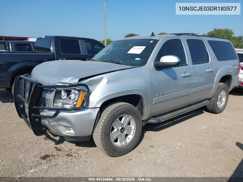 1GNSCJE03DR183577 2013 Chevrolet Suburban 1500 Lt