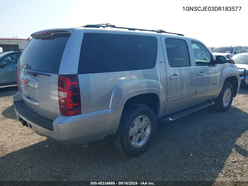 1GNSCJE03DR183577 2013 Chevrolet Suburban 1500 Lt