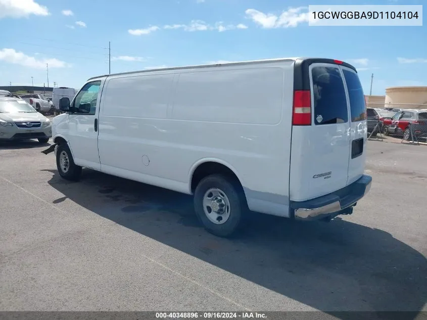 1GCWGGBA9D1104104 2013 Chevrolet Express 2500 Work Van