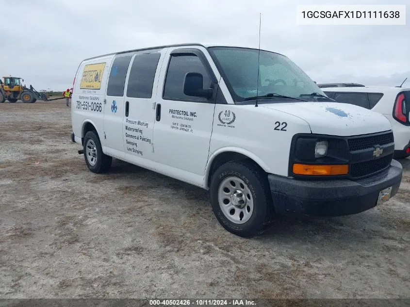 2013 Chevrolet Express 1500 Work Van VIN: 1GCSGAFX1D1111638 Lot: 40502426