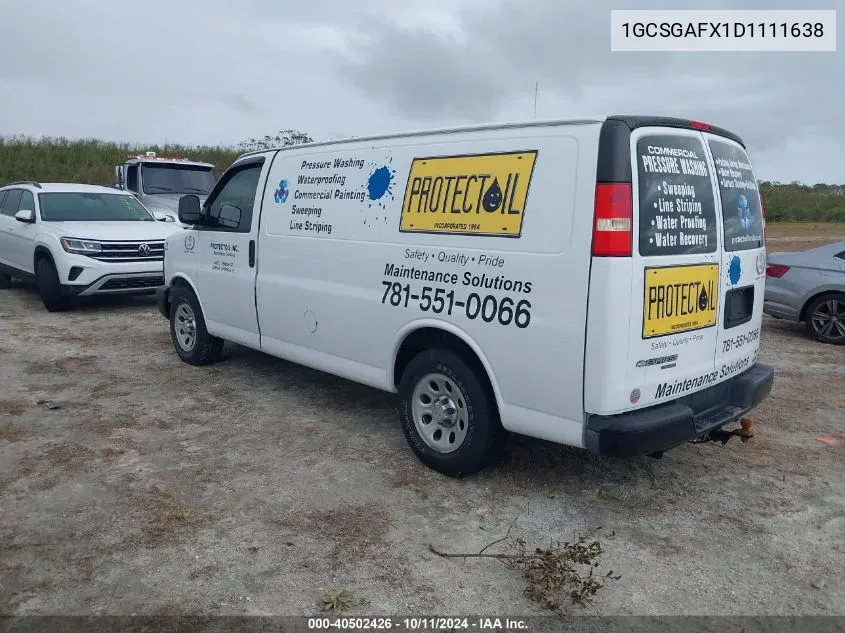 1GCSGAFX1D1111638 2013 Chevrolet Express 1500 Work Van