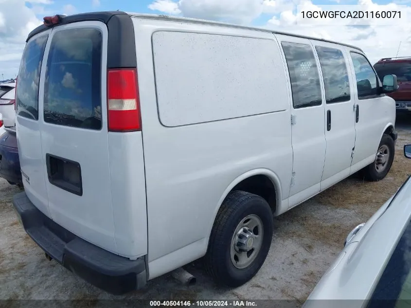 2013 Chevrolet Express G2500 VIN: 1GCWGFCA2D1160071 Lot: 40504146