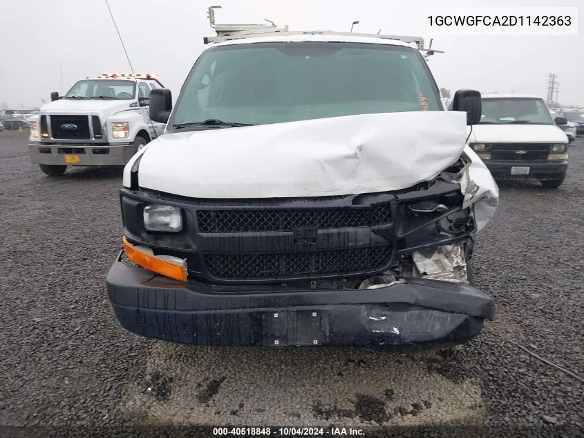 2013 Chevrolet Express 2500 Work Van VIN: 1GCWGFCA2D1142363 Lot: 40518848