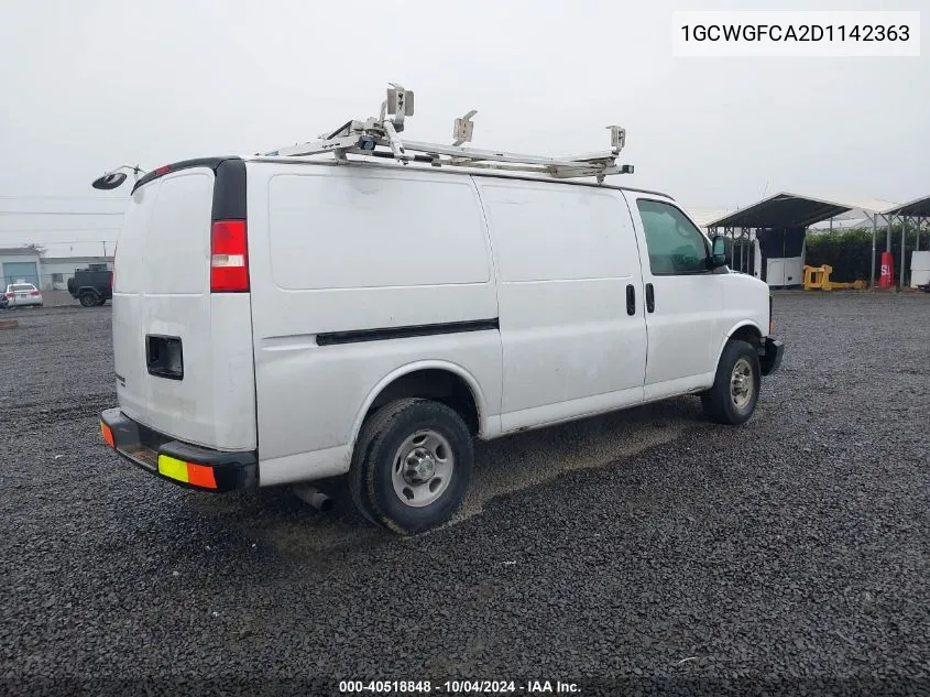 2013 Chevrolet Express 2500 Work Van VIN: 1GCWGFCA2D1142363 Lot: 40518848