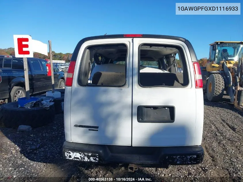 1GAWGPFGXD1116933 2013 Chevrolet Express 2500 Ls