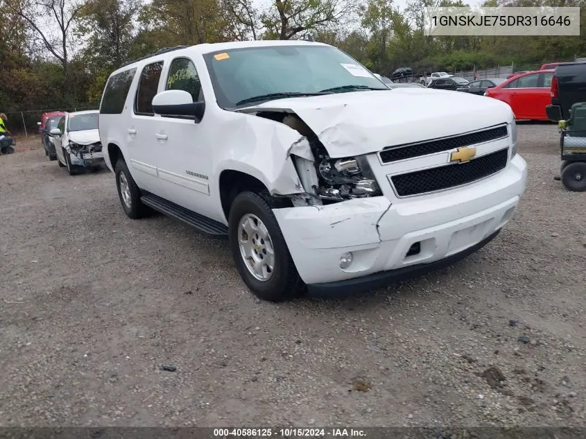 2013 Chevrolet Suburban 1500 Lt VIN: 1GNSKJE75DR316646 Lot: 40586125