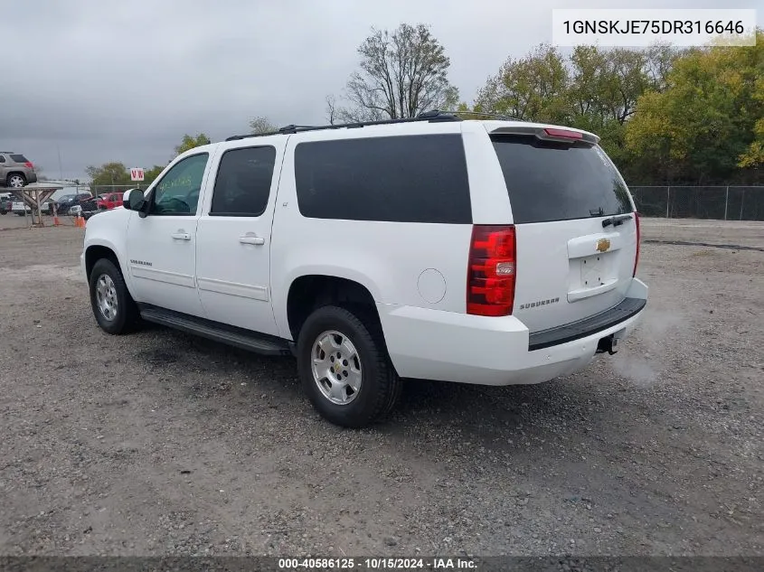 2013 Chevrolet Suburban 1500 Lt VIN: 1GNSKJE75DR316646 Lot: 40586125