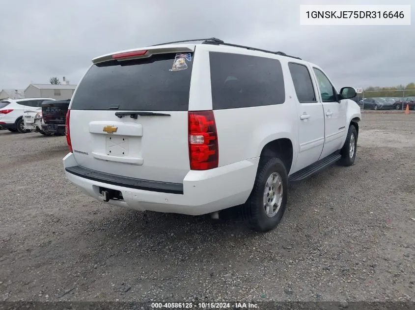 2013 Chevrolet Suburban 1500 Lt VIN: 1GNSKJE75DR316646 Lot: 40586125