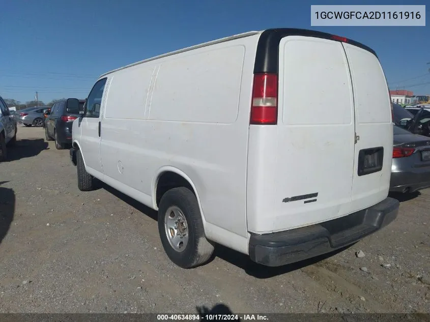 2013 Chevrolet Express 2500 Work Van VIN: 1GCWGFCA2D1161916 Lot: 40634894