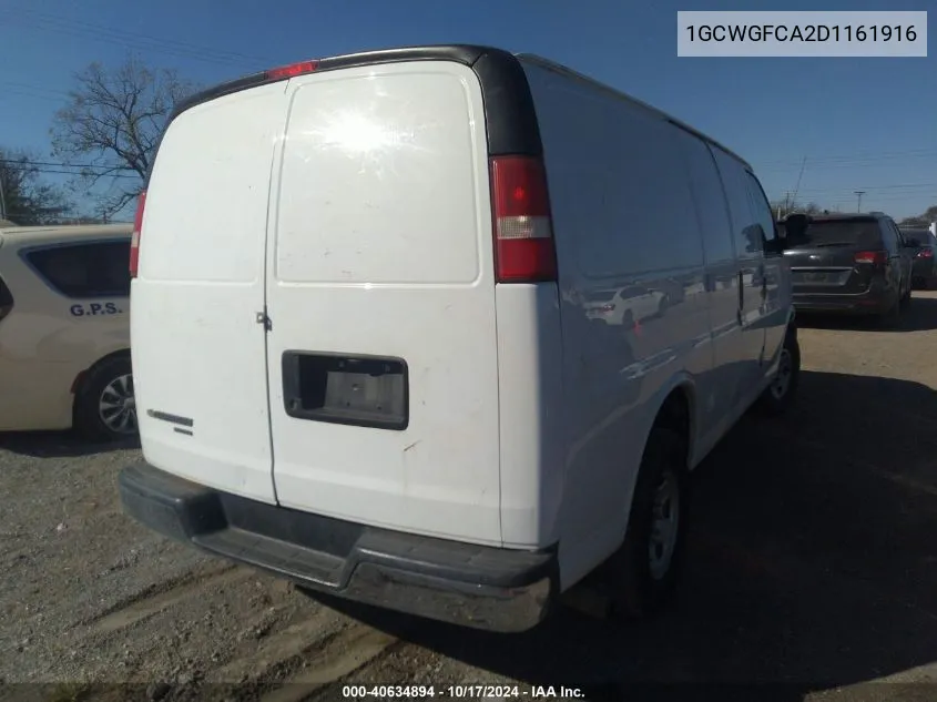 2013 Chevrolet Express 2500 Work Van VIN: 1GCWGFCA2D1161916 Lot: 40634894