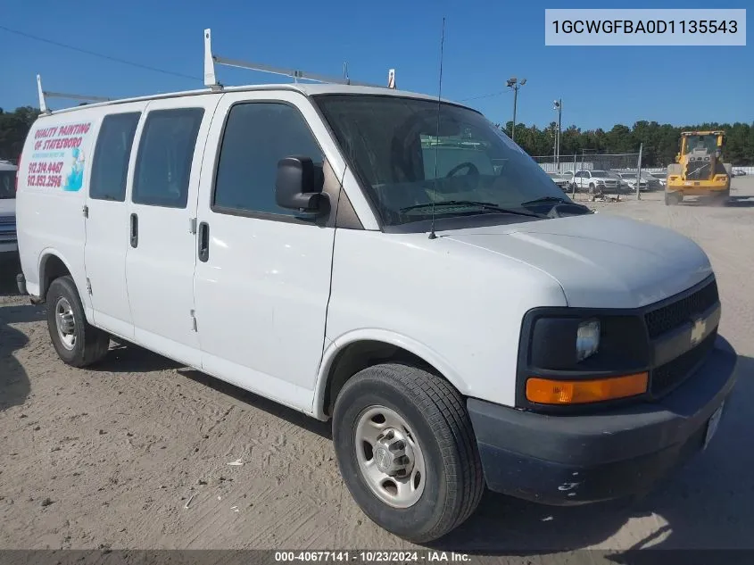 2013 Chevrolet Express 2500 Work Van VIN: 1GCWGFBA0D1135543 Lot: 40677141