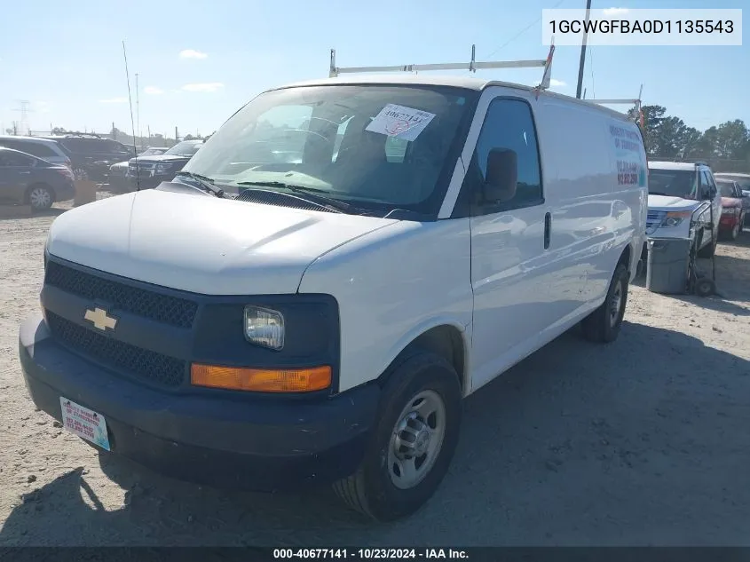 2013 Chevrolet Express 2500 Work Van VIN: 1GCWGFBA0D1135543 Lot: 40677141