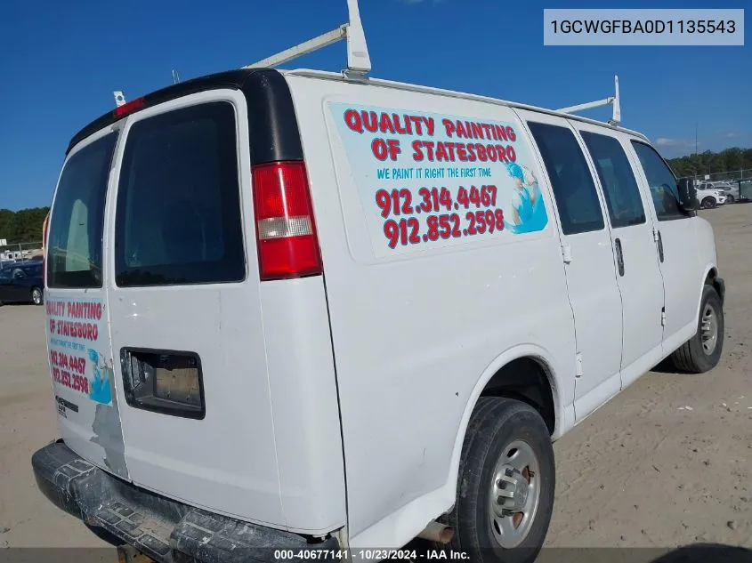 2013 Chevrolet Express 2500 Work Van VIN: 1GCWGFBA0D1135543 Lot: 40677141