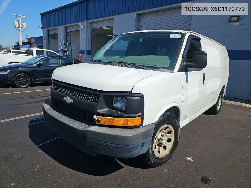 2013 Chevrolet Express 1500 Work Van VIN: 1GCSGAFX6D1170779 Lot: 40713756