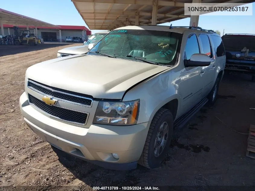 2013 Chevrolet Suburban 1500 Lt VIN: 1GNSCJE07DR263187 Lot: 40713789