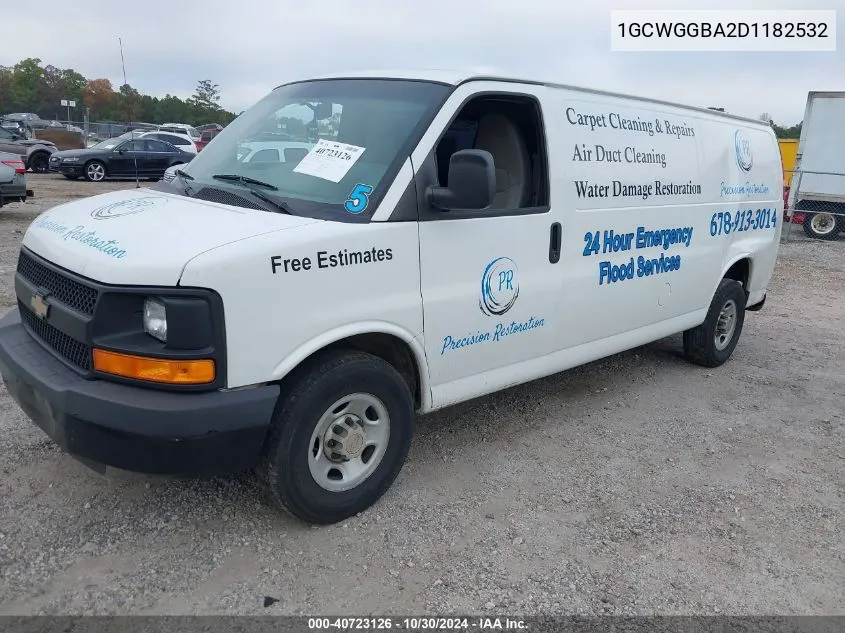 2013 Chevrolet Express 2500 Work Van VIN: 1GCWGGBA2D1182532 Lot: 40723126