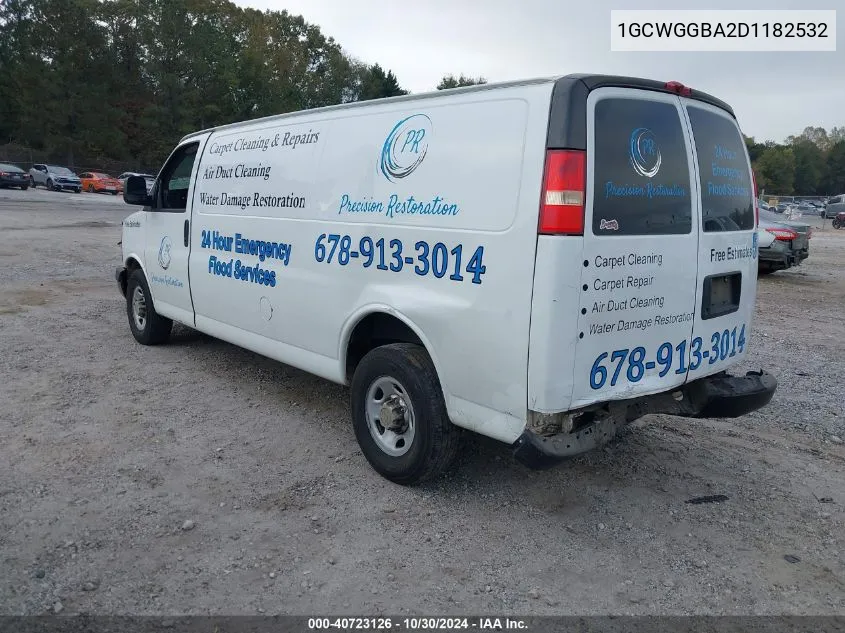 1GCWGGBA2D1182532 2013 Chevrolet Express 2500 Work Van