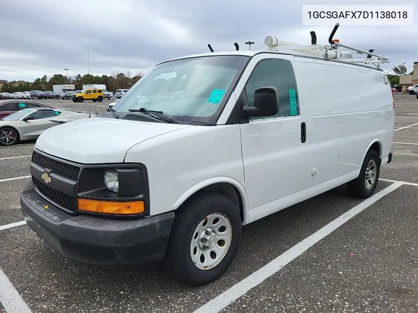 2013 Chevrolet Express G1500 VIN: 1GCSGAFX7D1138018 Lot: 40748745