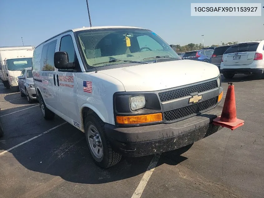 2013 Chevrolet Express 1500 Work Van VIN: 1GCSGAFX9D1153927 Lot: 40757334