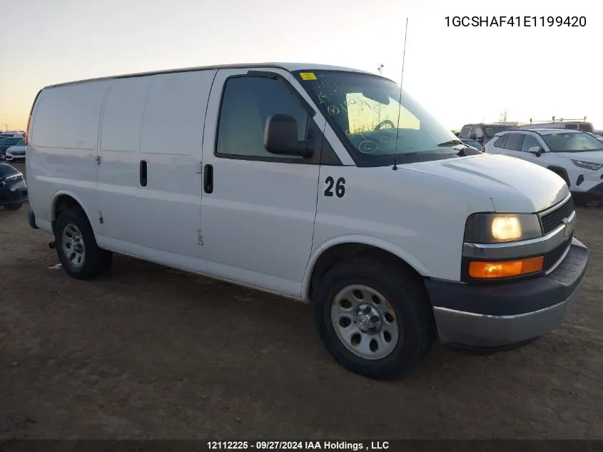 2014 Chevrolet Express VIN: 1GCSHAF41E1199420 Lot: 12112225