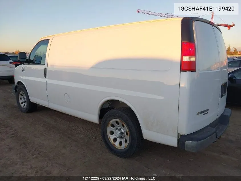 2014 Chevrolet Express VIN: 1GCSHAF41E1199420 Lot: 12112225