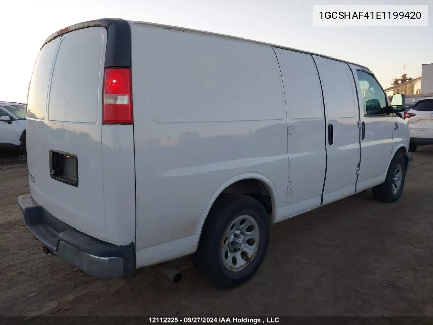 2014 Chevrolet Express VIN: 1GCSHAF41E1199420 Lot: 12112225