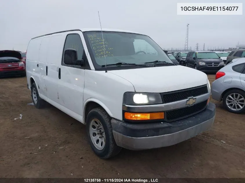 2014 Chevrolet Express VIN: 1GCSHAF49E1154077 Lot: 12135758