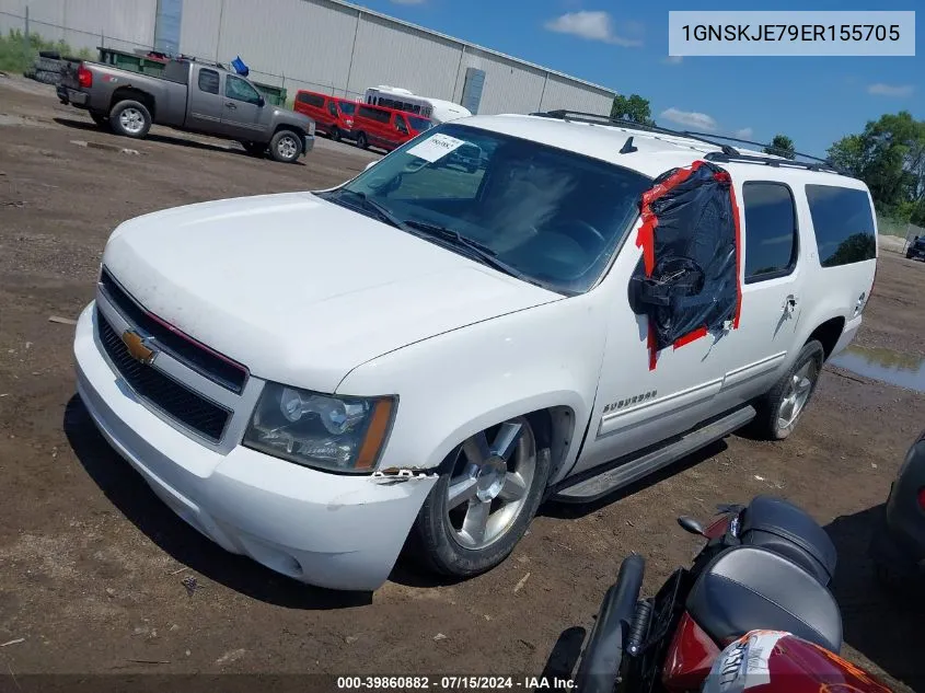 2014 Chevrolet Suburban 1500 Lt VIN: 1GNSKJE79ER155705 Lot: 39860882