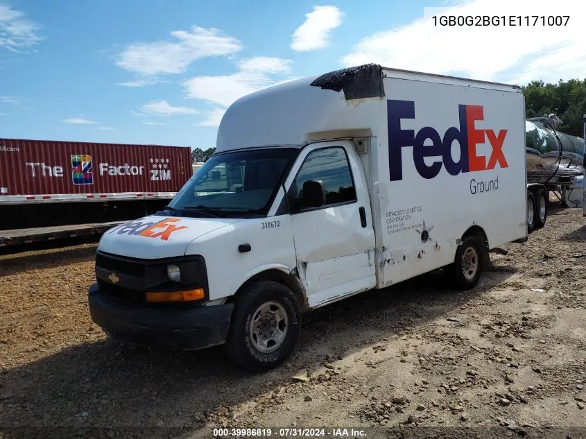 2014 Chevrolet Express Cutaway 3500 VIN: 1GB0G2BG1E1171007 Lot: 39986819