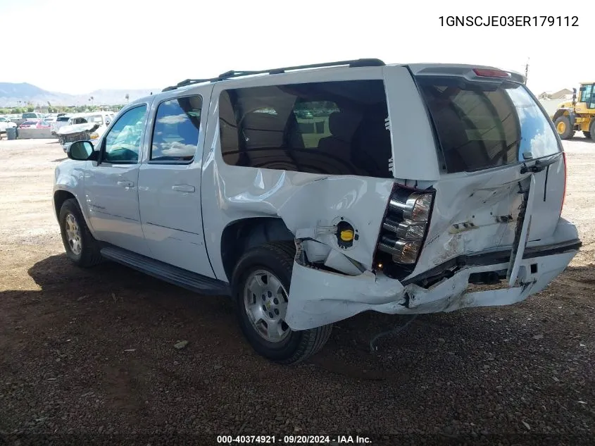 2014 Chevrolet Suburban 1500 Lt VIN: 1GNSCJE03ER179112 Lot: 40374921