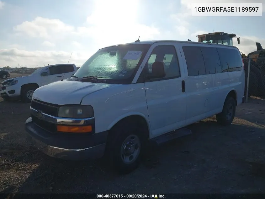 1GBWGRFA5E1189597 2014 Chevrolet Express 2500 Lt