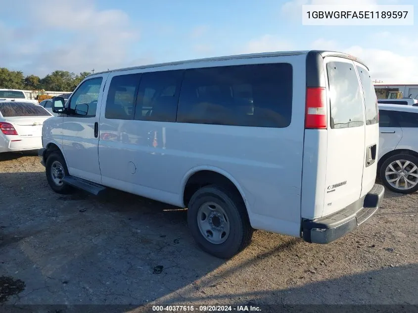 2014 Chevrolet Express 2500 Lt VIN: 1GBWGRFA5E1189597 Lot: 40377615