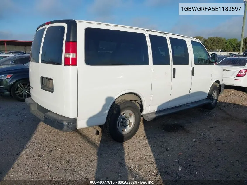 2014 Chevrolet Express 2500 Lt VIN: 1GBWGRFA5E1189597 Lot: 40377615