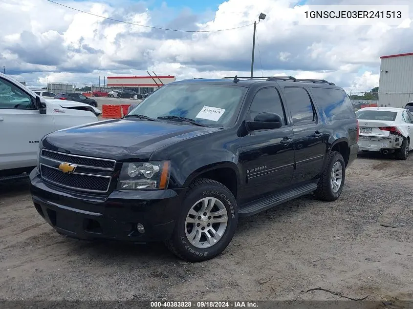 2014 Chevrolet Suburban 1500 Lt VIN: 1GNSCJE03ER241513 Lot: 40383828