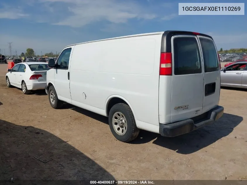 1GCSGAFX0E1110269 2014 Chevrolet Express 1500 Work Van