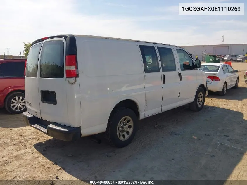 2014 Chevrolet Express 1500 Work Van VIN: 1GCSGAFX0E1110269 Lot: 40400637