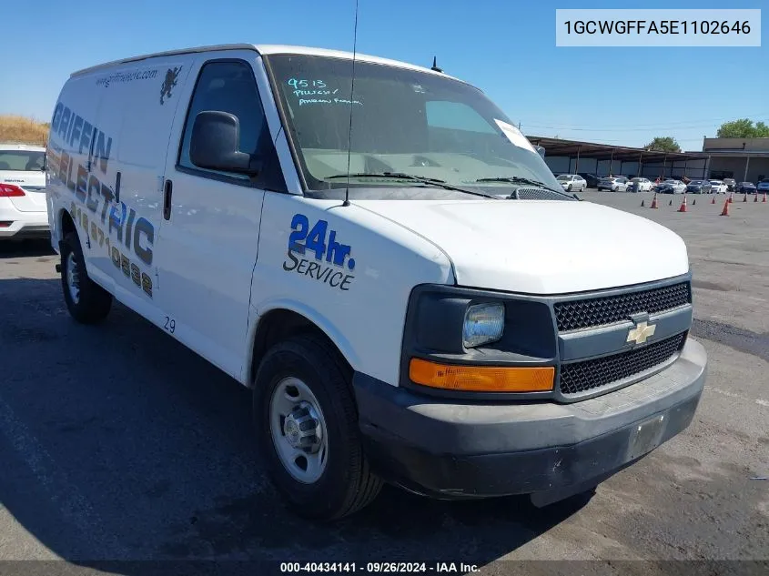 2014 Chevrolet Express 2500 Work Van VIN: 1GCWGFFA5E1102646 Lot: 40434141