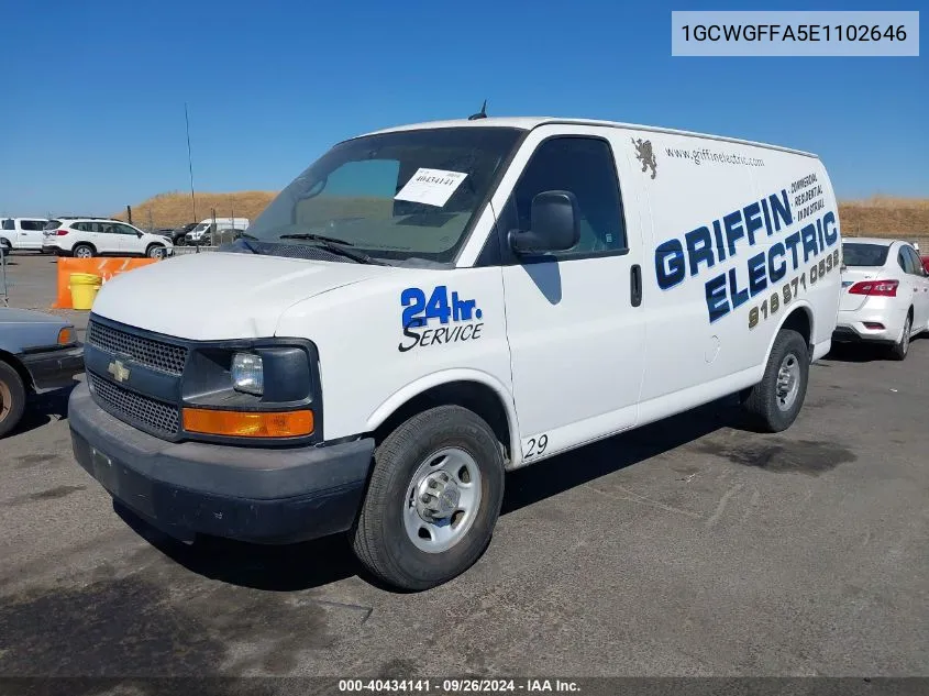 2014 Chevrolet Express 2500 Work Van VIN: 1GCWGFFA5E1102646 Lot: 40434141