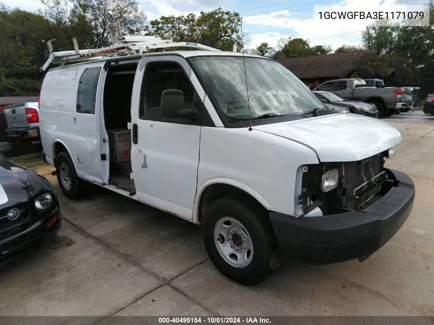 2014 Chevrolet Express 2500 Work Van VIN: 1GCWGFBA3E1171079 Lot: 40495154