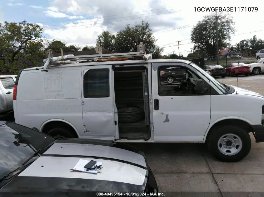 1GCWGFBA3E1171079 2014 Chevrolet Express 2500 Work Van