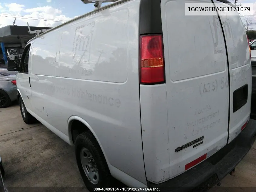 1GCWGFBA3E1171079 2014 Chevrolet Express 2500 Work Van